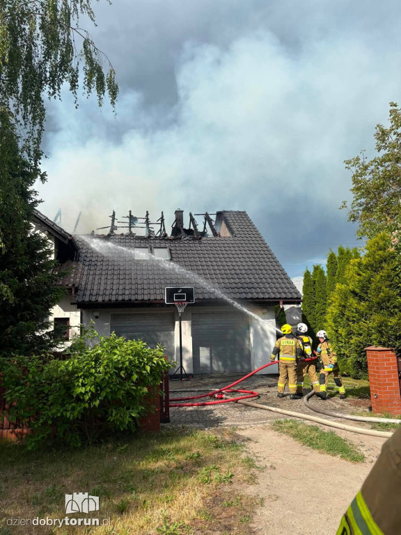 Pożar domu w Przysieku
