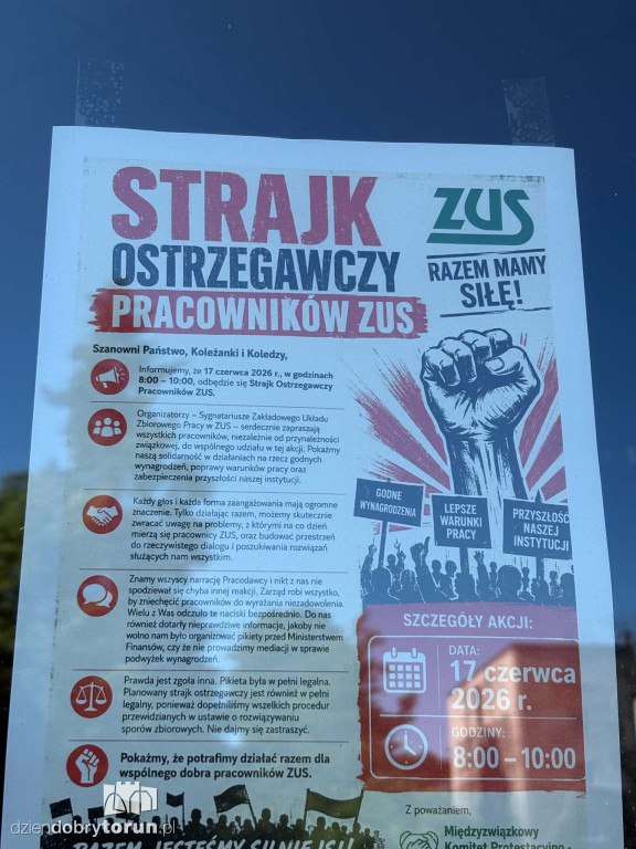 Protest ostrzegawczy w ZUS