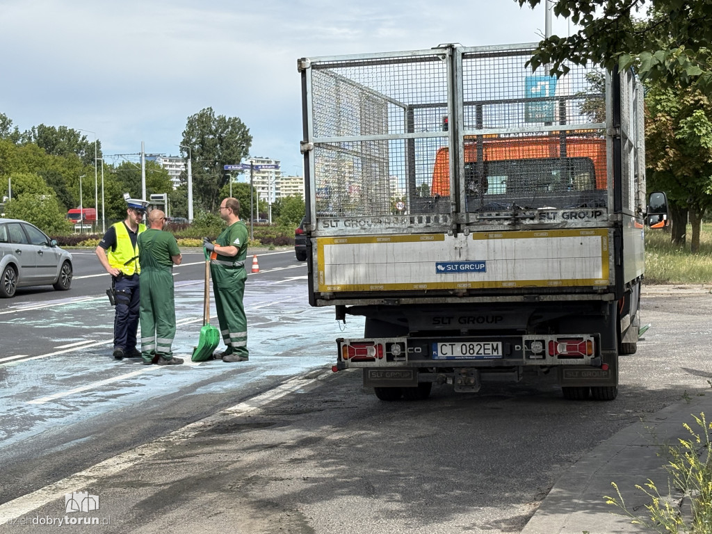 Na Szosie Lubickiej spłonął bus