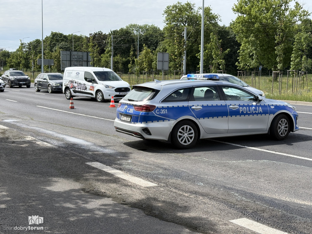 Na Szosie Lubickiej spłonął bus