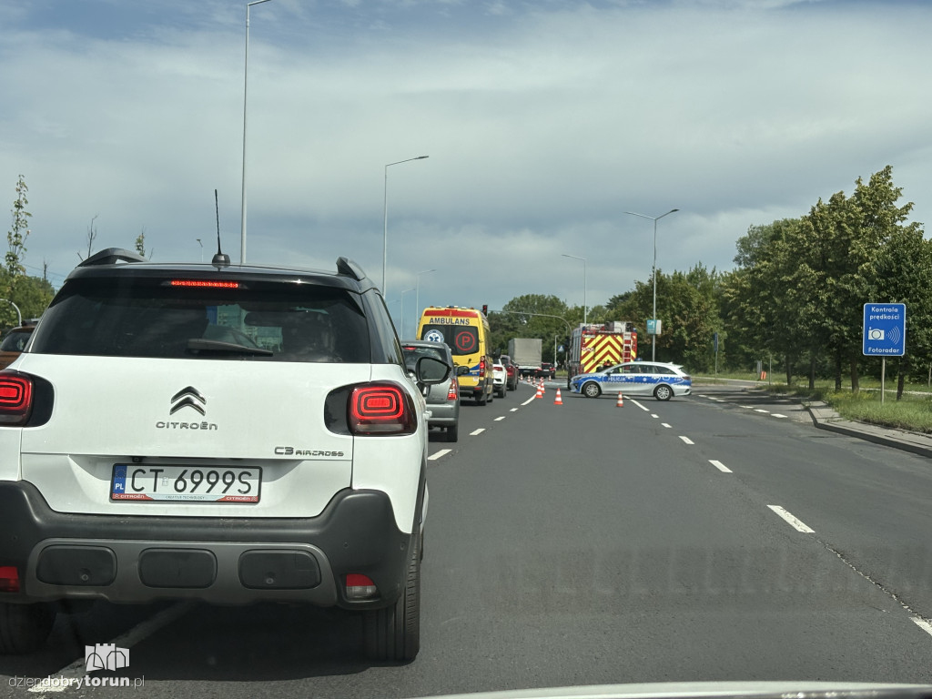 Na Szosie Lubickiej spłonął bus