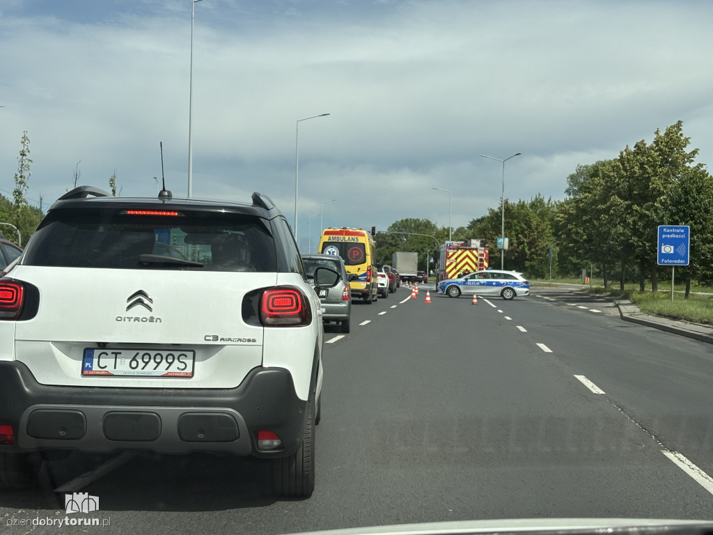 Na Szosie Lubickiej spłonął bus