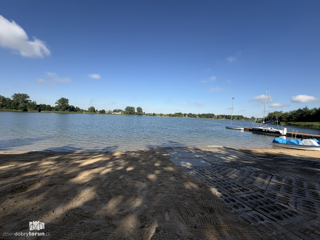 Plaża nad Jeziorem Zamkowym w Wąbrzeźnie