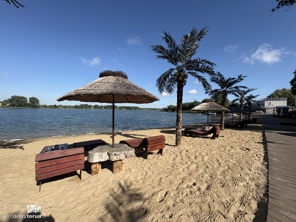 Plaża nad Jeziorem Zamkowym w Wąbrzeźnie