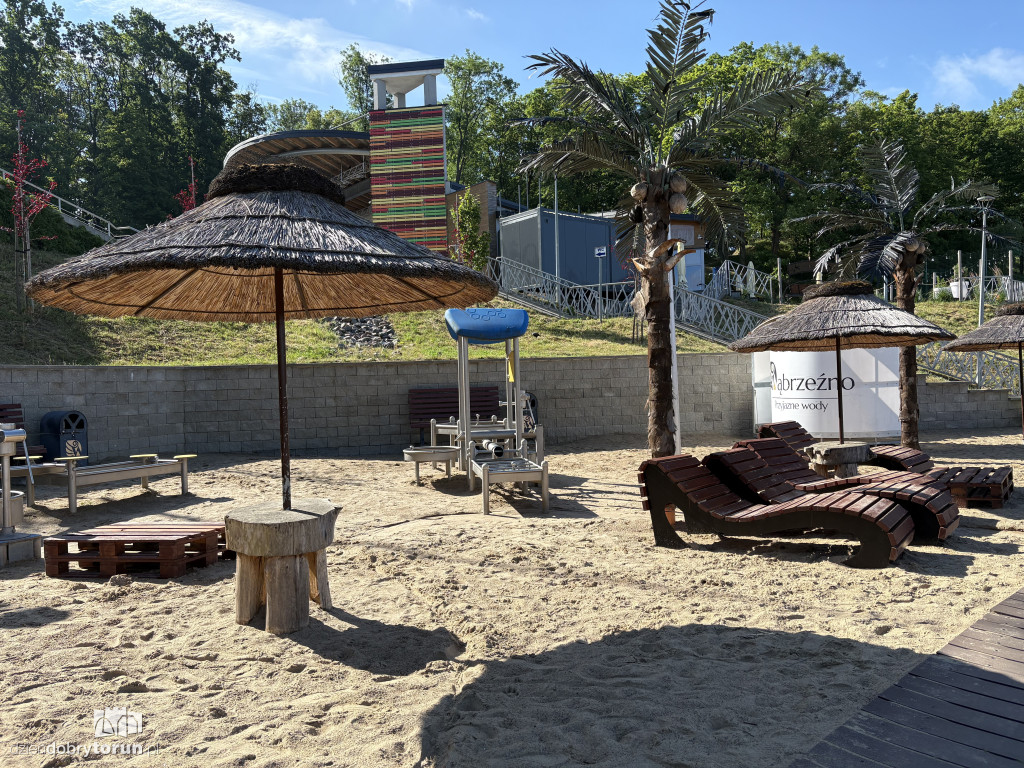 Plaża nad Jeziorem Zamkowym w Wąbrzeźnie