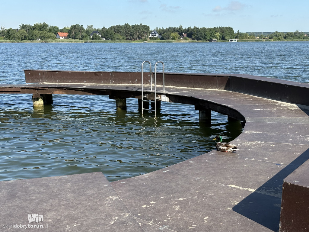 Plaża nad Jeziorem Zamkowym w Wąbrzeźnie