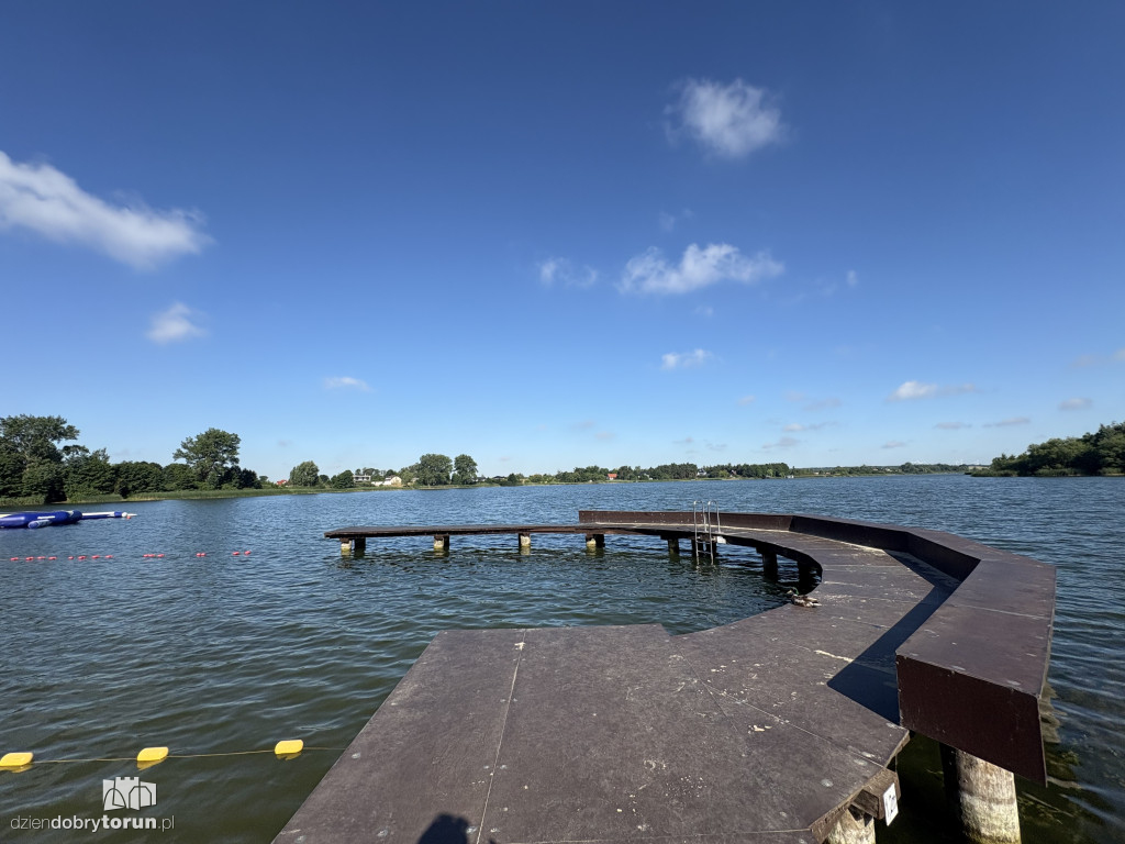 Plaża nad Jeziorem Zamkowym w Wąbrzeźnie