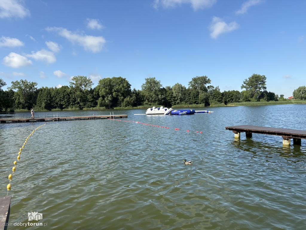 Plaża nad Jeziorem Zamkowym w Wąbrzeźnie