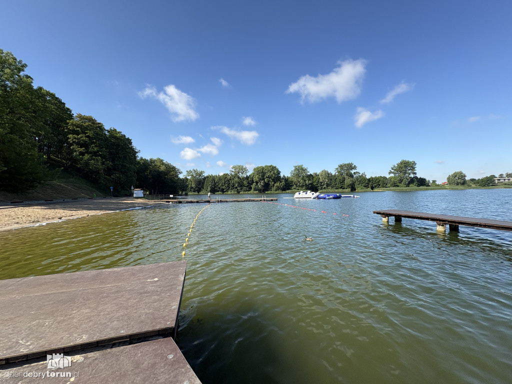 Plaża nad Jeziorem Zamkowym w Wąbrzeźnie