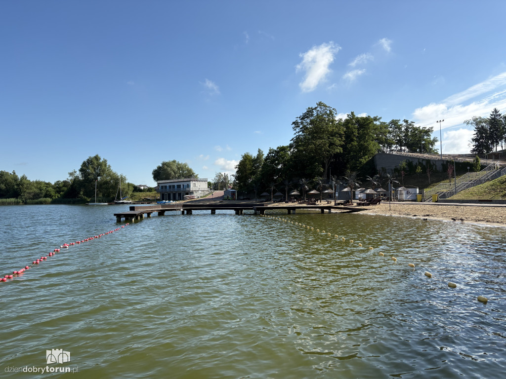 Plaża nad Jeziorem Zamkowym w Wąbrzeźnie