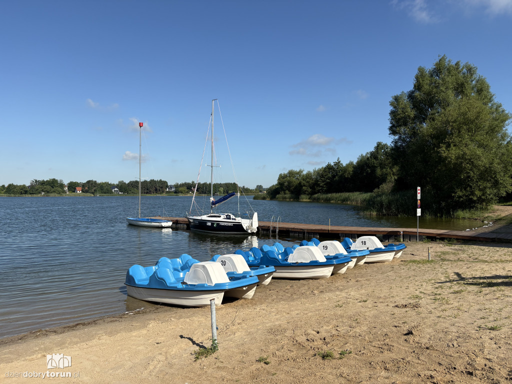 Plaża nad Jeziorem Zamkowym w Wąbrzeźnie