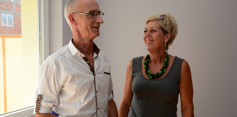 Mariola i Marek Michalscy w nowym mieszkaniu, fot. Michał Malinowski