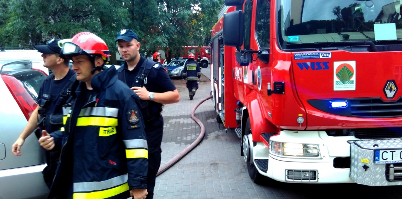 Płonęło mieszkanie w kamienicy Fot. M. Malinowski