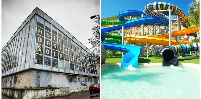 Zjeżdżalnie na Bażyńskich? Wkrótce magistrat ogłosi konkurs architektoniczny na wizję przebudowy dawnego basenu Elany, fot. Tomasz Berent/Deposit Photos