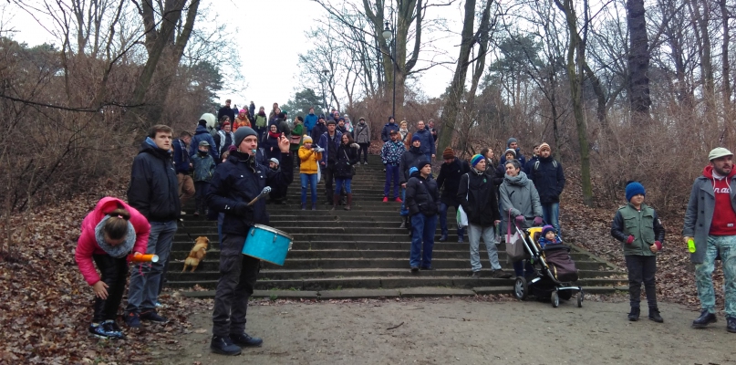 Akcja protestacyjna w parku na Bydgoskim Przedmieściu, fot. Katarzyna Fus