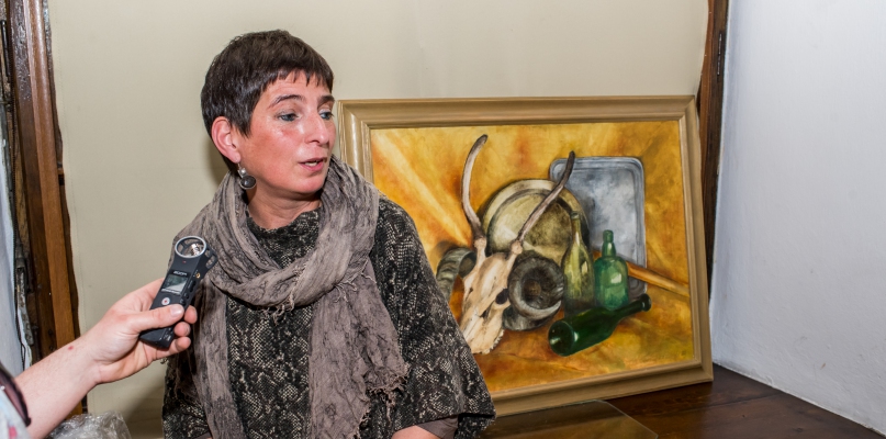 Artystka maluje to, co ma dla niej szczególne znacznie, fot. Tomasz Berent