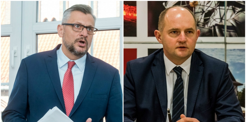 Od lewej: poseł PO Tomasz Lenz i marszałek Piotr Całbecki, fot. Tomasz Berent