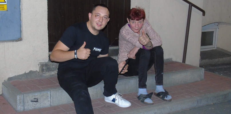 Daniel z mamą, pani Małgorzatą   Fot. Michał Malinowski