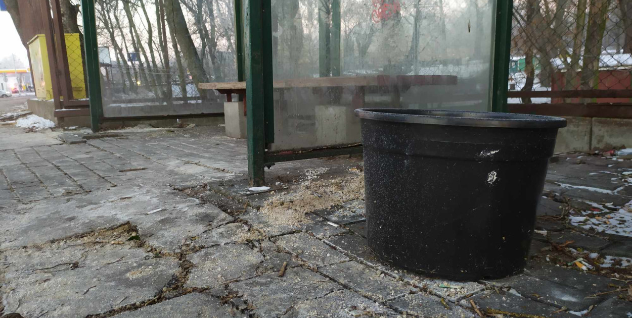 Nowy kosz na przystanku. Fot: nadesłane 