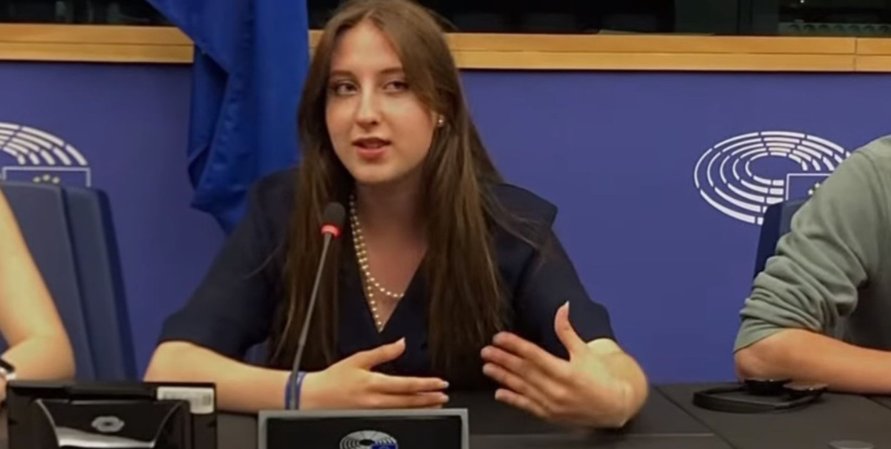 Marcelina w Parlamencie Europejskim. Screen YT 