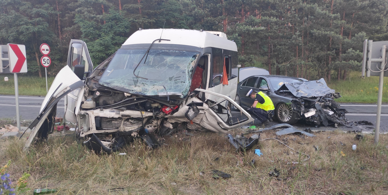 Wypadek w Małej Nieszawce. Fot: KMP w Toruniu