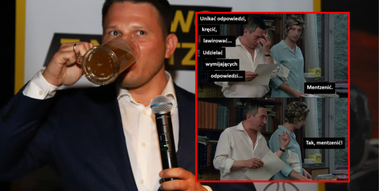 Piwo z Mentzenem w Toruniu. Fot: Agnieszka Bielecka | mem: jbzd.com.pl 