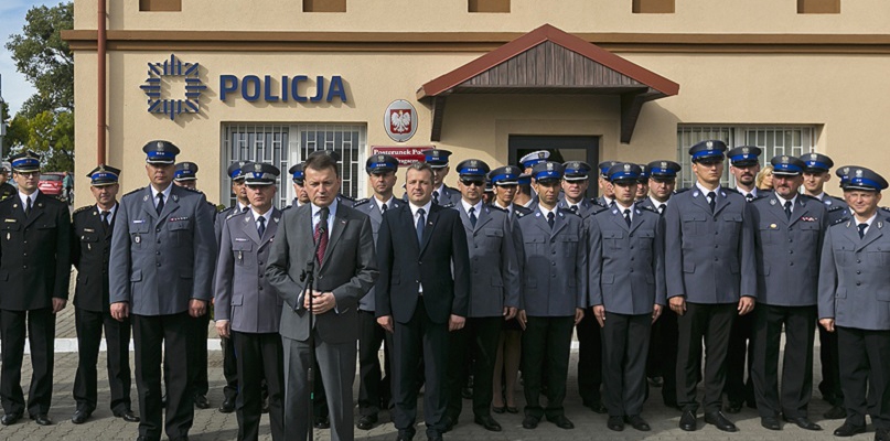 Minister symbolicznie otworzył posterunek, for. Kujawsko-Pomorski Urząd Wojewódzki w Bydgoszczy