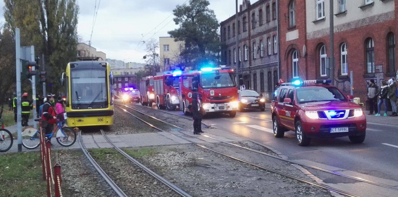 Na ul. Kościuszki zderzyły się trzy tramwaje fot. T. Berent