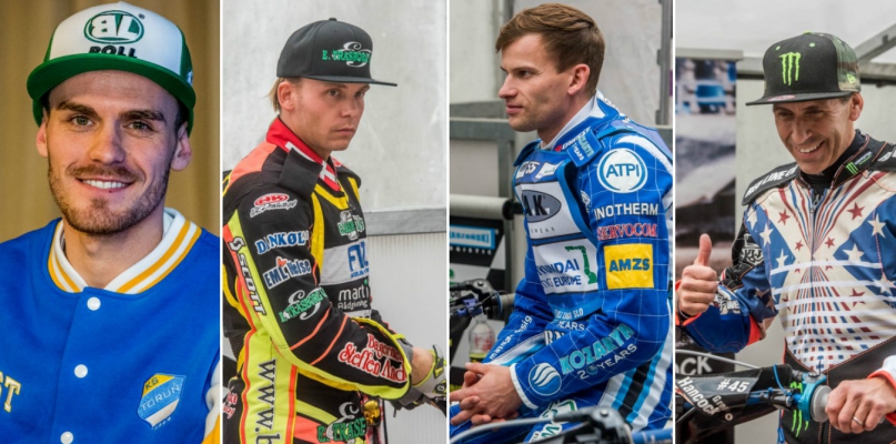 Od lewej: Martin Vaculik, Michael Jepsen Jensen, Matej Zagar i Greg Hancock     Fot. Tomasz Berent