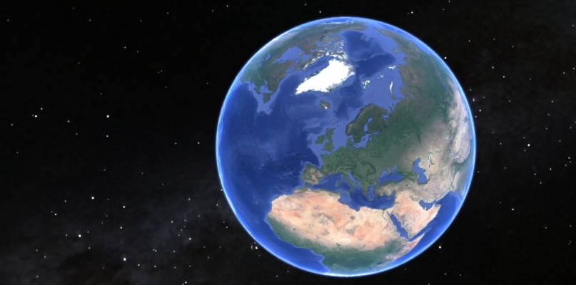 Zdjęcie Ziemi z aplikacji Google Earth, źródło: Google Earth