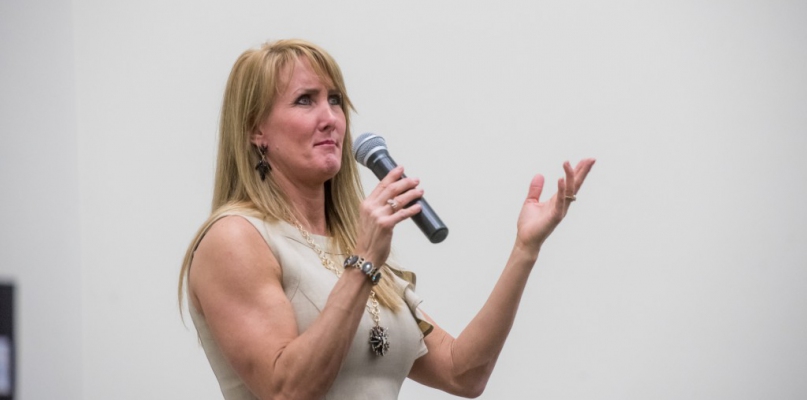 Rebecca Kiessling spotkała się z torunianami w Centrum Dialogu, fot. Tomasz Berent