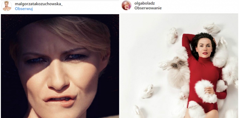 Małgorzata Kożuchowska i Olga Bołądź mają wielu fanów na Instagramie, fot. Instagram.com