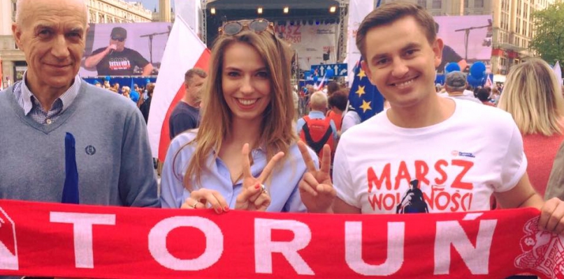 Wśród protestujących byli m.in. Antoni Mężydło i Arkadiusz Myrcha, fot. Weronika Miler