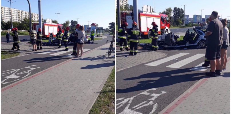 Do wypadku doszło we wtorek ok. godz. 8.33 na Szosie Lubickiej, fot. nadesłane