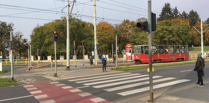Toruńscy drogowcy zapewniają, że światła na zebrze działają poprawnie. Fot. Tomasz Berent