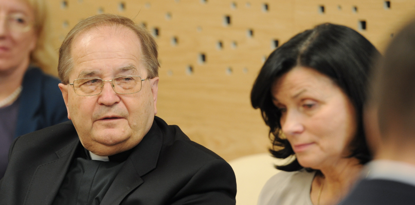 O. Rydzyk i Lidia Kochanowicz - Mańk, odpowiednio: prezes i dyrektor finansowa fundacji Lux Veritatis. Fot. newspix