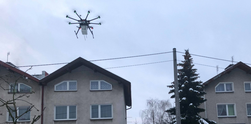 Dron straży miejskiej podczas jednej z kontroli, fot. Straż Miejska w Toruniu