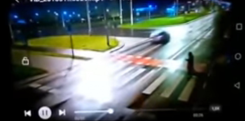Wypadek na Szosie Lubickiej    Fot. Screen