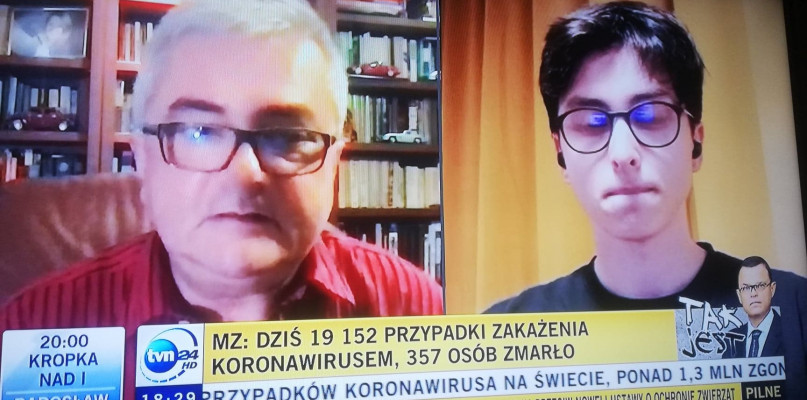 Michał Rogalski z prawej  Fot. TVN24