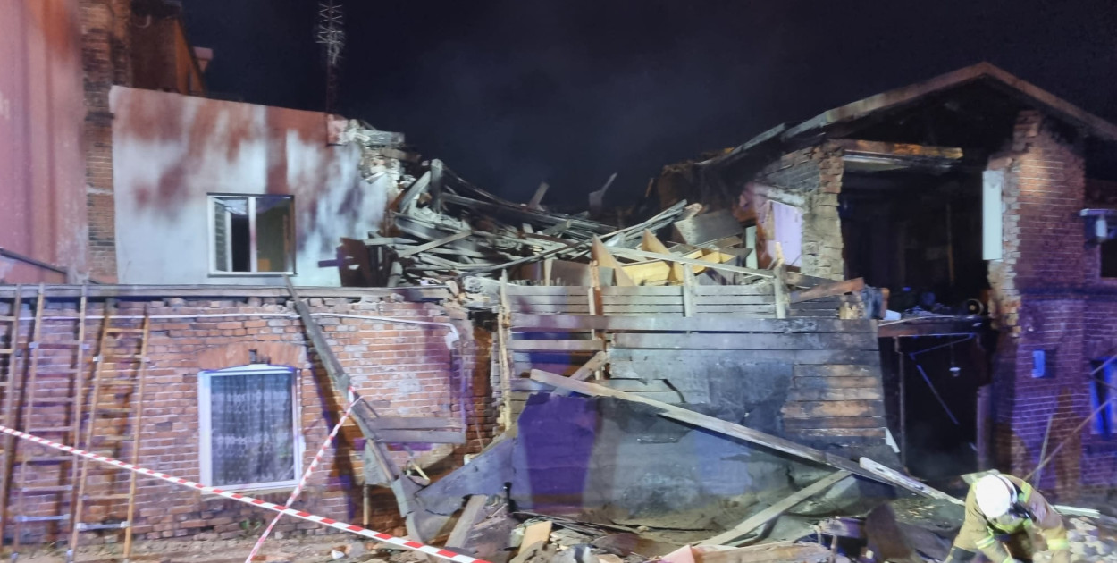 Budynek po wybuchu. Fot. KM PSP Toruń