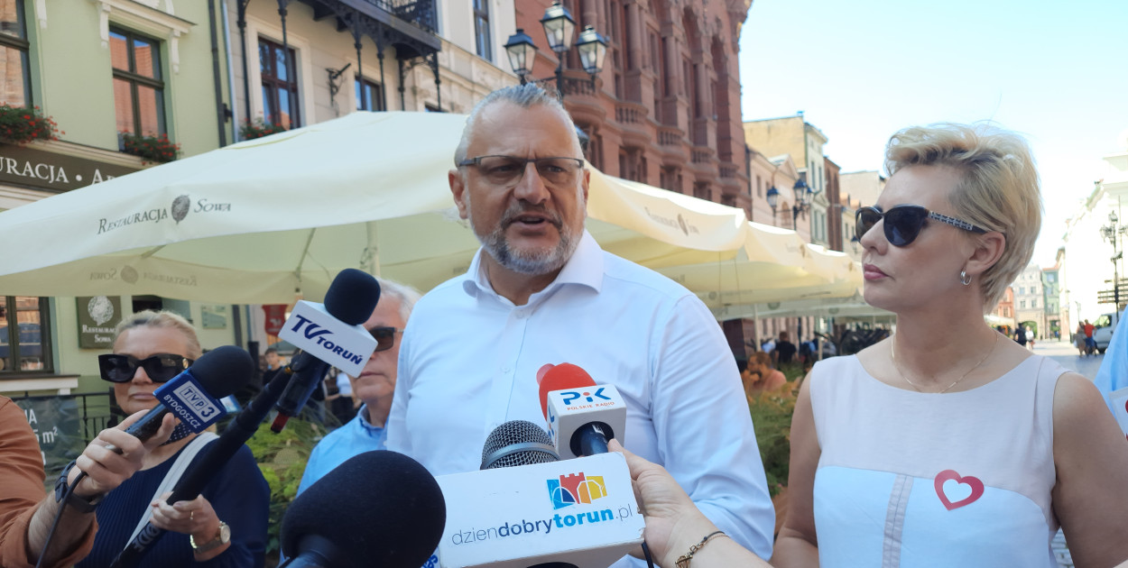 Tomasz Lenz na konferencji w Toruniu. Fot: Weronika Polichnowska 