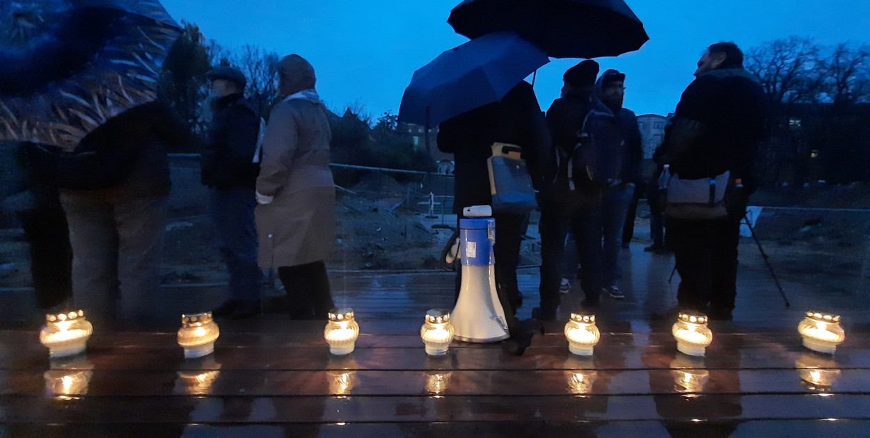 Zdjęcie z protestu. Fot: Weronika Polichnowska 