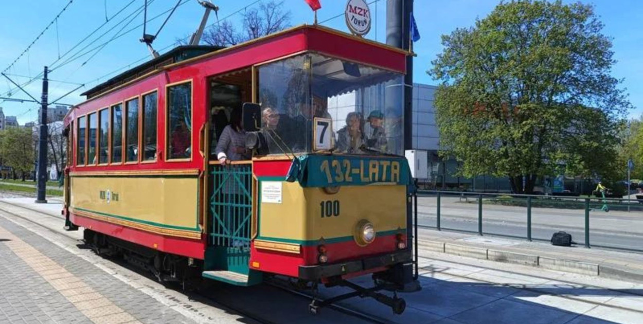 Zabytkowy tramwaj w Toruniu. Fot: MZK