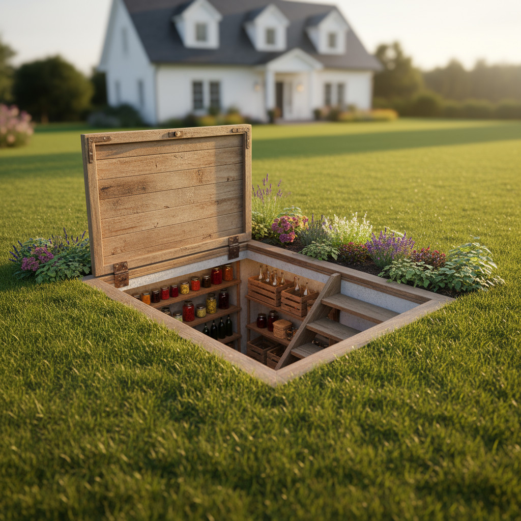 piwnica betonowa z wejściem od góry