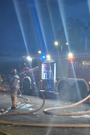Pożar w hali przyjęcia odpadów-13285