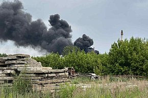 Pożar na składowisku opon w Toruniu-13362