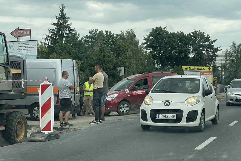 Awaria gazociągu na lewobrzeżu w Toruniu