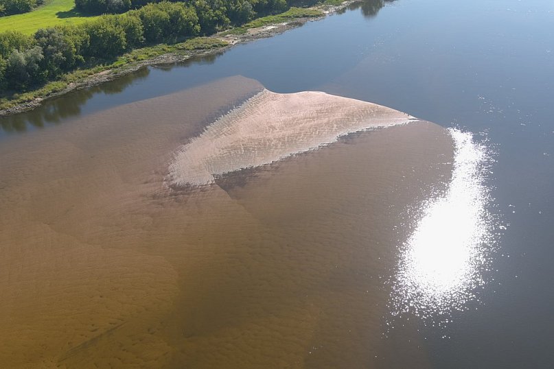 Niski stan Wisły w Toruniu
