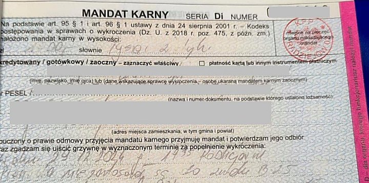 2 tys. mandatu i 25 pkt. karnych. 18 latek zapłaci za t-63134