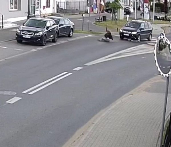 Hulajnoga kontra opel na rondzie. Ucierpiała 14-latka [WIDEO Z WYPADKU]-67474